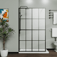 thumbnail image 2 of Resenkos Shower Enclosure Door,Shower Stall Door,46" X 72" Shower Screen Walk-in Wet-room Black, 2 of 8