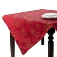thumbnail image 2 of Saro Lifestyle Jacquard Red Holiday Tablecloth, 2 of 2