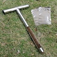 thumbnail image 1 of Sonda de muestreo de suelo HiHydro de 12 pulgadas de acero inoxidable con 2 bolsas de muestra reutilizables, kits de prueba de suelo con mango estilo T, sondas de suelo para muestreo de suelo, cuidado, 1 of 7