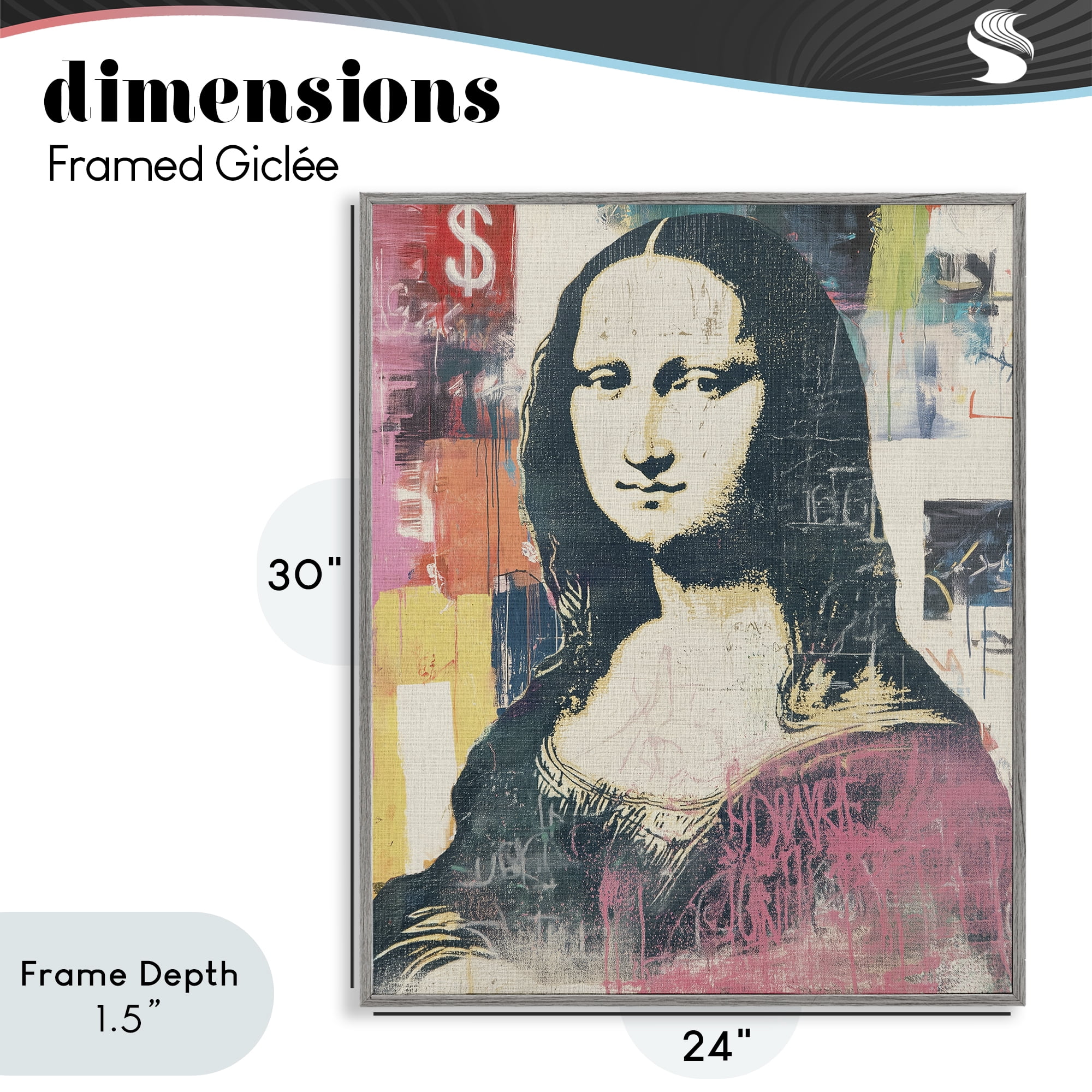 Stupell Industries Urban Renaissance Portrait Gray Framed Giclee Art, design by Svetlana Aleynikova