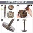 thumbnail image 4 of 1 Pcs Table Hat Stand Vintage Brown Hat Rack Wooden Hat Stand Holder with Stem Wig Display Rack Helmet Organizer Storage for Home, 4 of 7