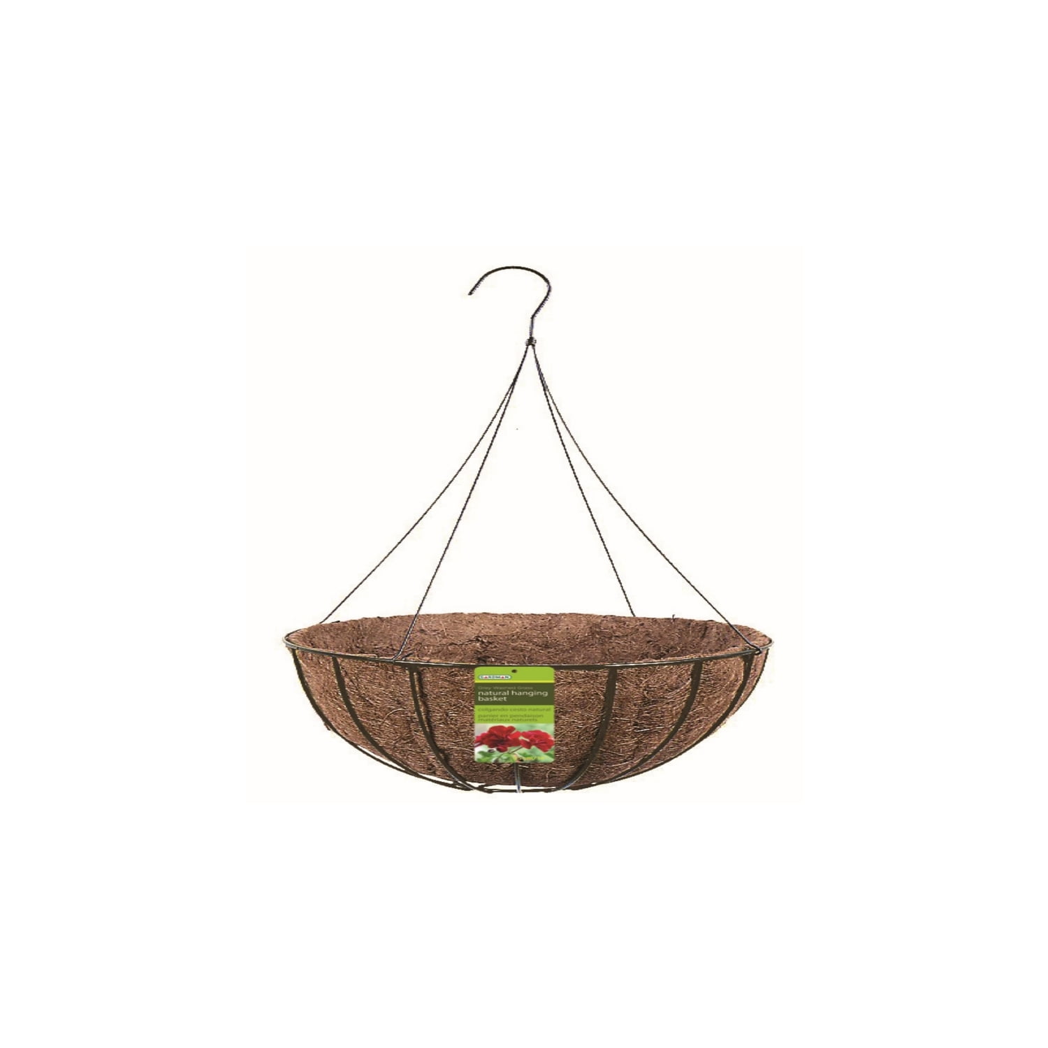 Gardman 14 in. Dia. Wire Hanging Basket Black