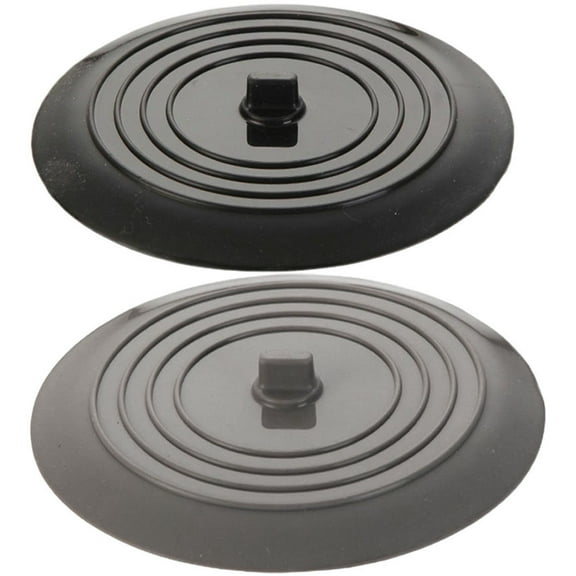 ROSENICE 3Pack Sink Stoppers for Kitchen Use in Black 15x15x1.5cm