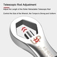 thumbnail image 2 of Detachable Adjustable Wrench | Double Head Chrome Vanadium Steel Wrench - Multi-function Portable Spanner With Telescopic Pole Design (1pc, Silv -T, 2 of 5