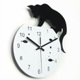thumbnail image 2 of Reloj de pared creativo de gato, reloj de pared para el hogar, decoración de pared para habitación de niños, silencioso W, 2 of 5