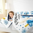 thumbnail image 4 of Manfei White Xmas Snowmen Bedding Comforter Set,Hello Winter Twin Comforter Sets,Merry Christmas Bedding Set For Child,Breathable Home Decor Reversible,2pcs, 4 of 8