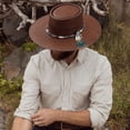 thumbnail image 5 of Tellus Shantung Straw Gambler Hat - M - Chocolate Brown, 5 of 5