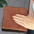 thumbnail image 4 of Dish Cloths for Washing Dishes, Kitchen Washcloths, Microfiber Cleaning Cloth, Reusable Durable Dish Cloths Highly Absorbent Fast Drying Towels Multi-Purpose Kitchen Cloth Brown 1Pcs, 4 of 9