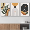 thumbnail image 2 of wall26 Framed Canvas Print Wall Art Set Mid-Century Crescent Moon Plant Landscape Nature Abstract Illustrations Modern Art Bohemian Decorative for Living Room, Bedroom, Office - 16"x24"x3 White, 2 of 5