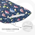 thumbnail image 5 of Fotbe Colorful Cartoon Shark Pillow Cases - Envelope Closure - Luxury, Extra Soft, Cooling Pillow Covers - Wrinkle, Fade, Stain Resistant-20"x30", 5 of 8