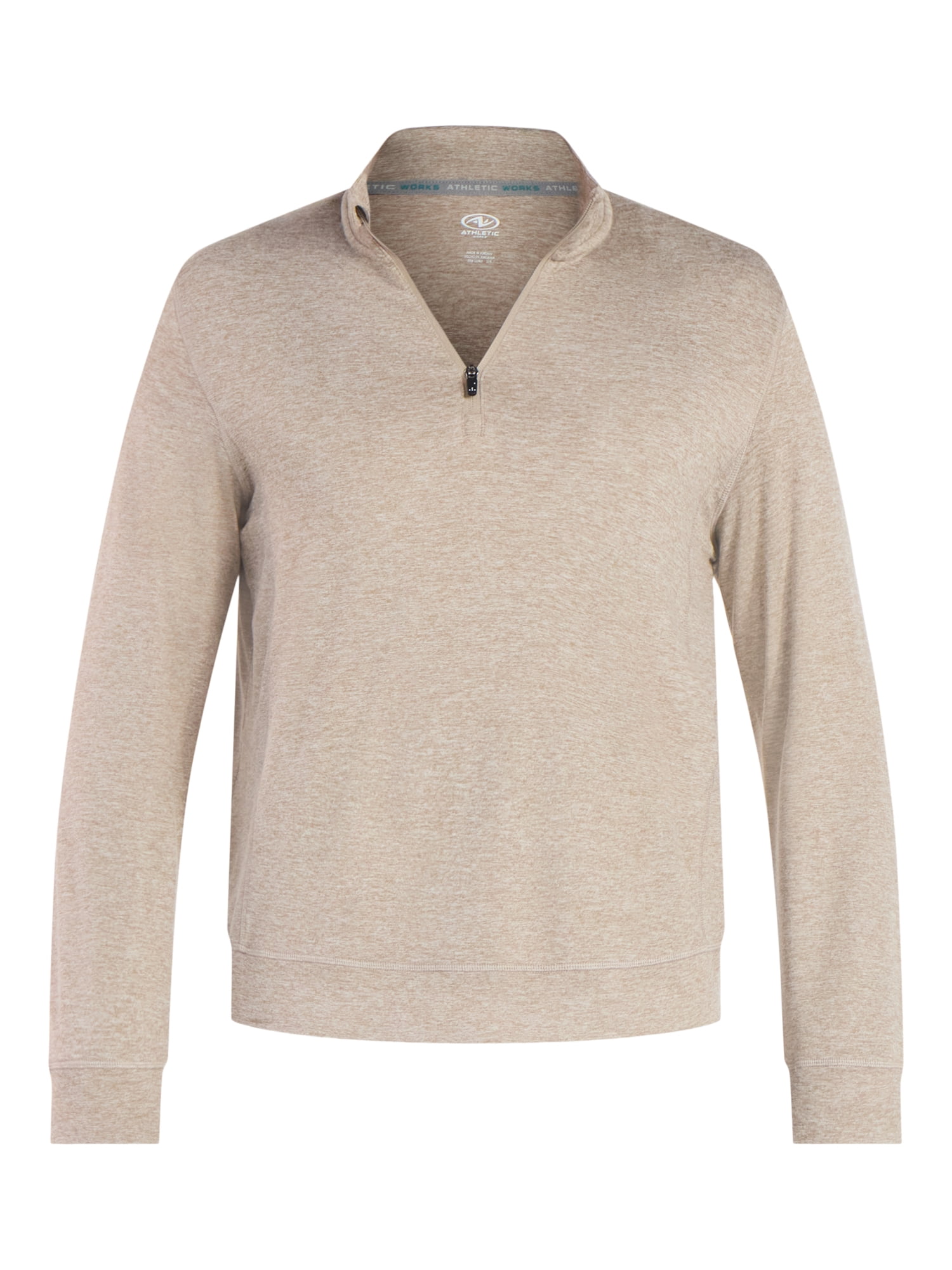 Athletic Works Men's and Big Men's ButterCore Soft Quarter-Zip Pullover Shirt, Sizes S-3XL