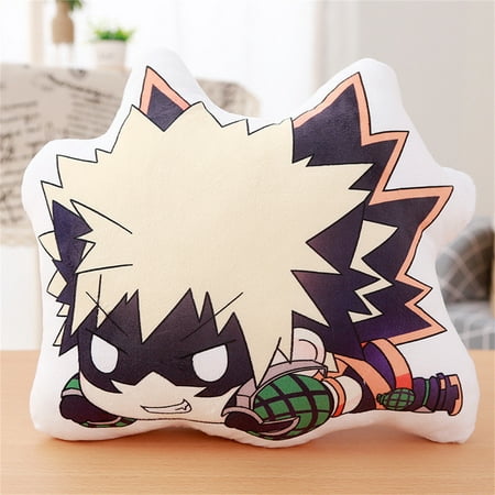 My Hero Academia Plush Stuffed Bakugou Katsuki Anime Throw Plushie Pillows Cartoon Decoration Plushies Cushion, 13.6"