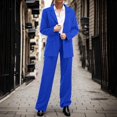 thumbnail image 5 of Daolelai Women's Fashion Long Sleeve Suit Solid Color Suit Trousers Two-Piece Set, 5 of 8