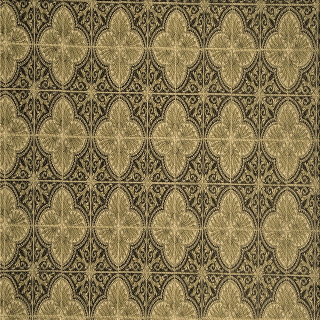 Ahgly Company Machine Washable Indoor Square Transitional GoldenRod Gold Area Rugs, 4' Square