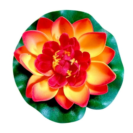 

MIUBAGIAL Flower Artificial Pond Flowers Water Floating Foam Flowers Lilies Realistic Lily Pads for Garden Pool Fish Tank Decorative Wreath