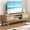 Natural With Rattan, variant on PUFFCAFE Rattan TV Stand up to 65 inch,Boho Entertainment Center with Storage & Sliding Doors,Mid Century Modern TV Console Table,Natural Oak Wood TV Stand for Living Room Bedroom