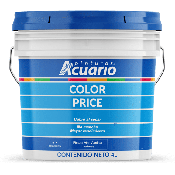 Pintura Vinil Acrílica Acuario Color Price 4 Lts Rosa