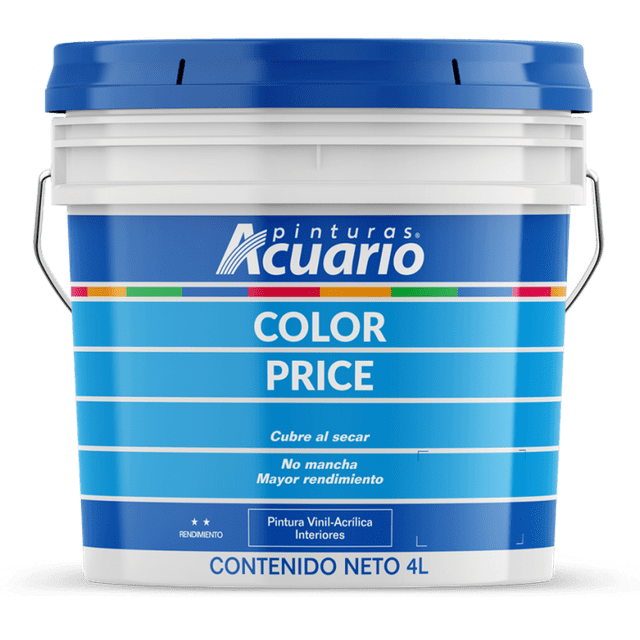 Pintura Vinil Acrílica Acuario Color Price 4 Lts Blanco