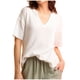 thumbnail image 2 of Fiudx Camisas para Mujer Blusas y Blusas con Cuello En V de Manga Corta Informales de Primavera y Verano a La Moda para Mujer, 2 of 7