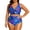A-Blue210, variant on 2 Piece Swimsuits For Women Plus Size Bikini Set High Waisted Tummy Control Bathing Suits Cross-Back V Neck Comfy Beachwear