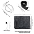 thumbnail image 2 of Larp Warrior Costume Prop, Distressed Medieval Hooded Shawl Accessory Kit, Crinkled Renaissance Cosplay Head Wrap With Viking Pin Leather Belt for Halloween Larp Warrior Costume, Dark Purple One Size, 2 of 3