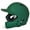 Forest Green, variant on Champro Sports HX Gamer Plus Baseball Batting Helmet Universal Jaw Guard Senior White
