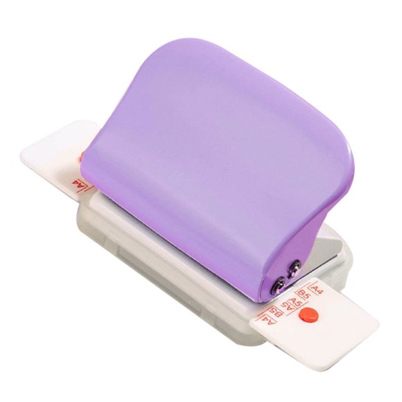 Mini Book Binding Machine, Manual Binding Machine Multiple Holes Accurate for Home Purple
