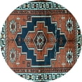 thumbnail image 1 of Ahgly Company Indoor Round Persian Light Blue Traditional Area Rugs, 8' Round, 1 of 4