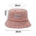 thumbnail image 2 of Womens Warm Cloche Hat Solid Winter Bucket Hats Pink, 2 of 5