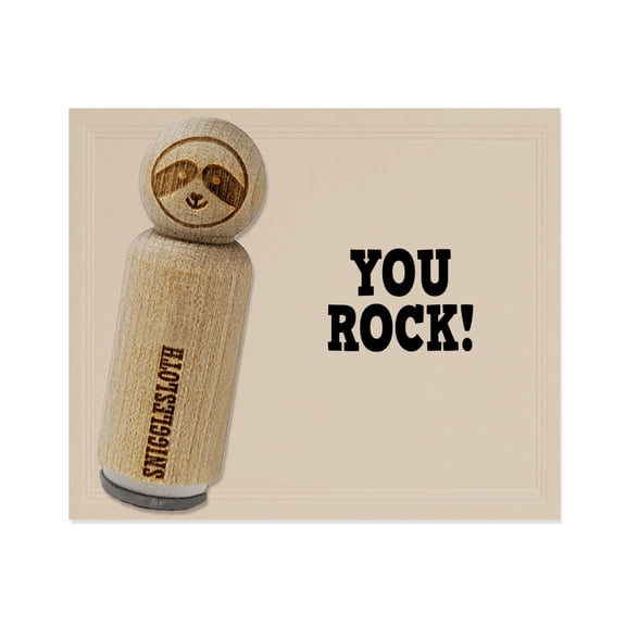 You Rock Teacher School Rubber Stamp for Scrapbooking Crafting Stamping - Mini 1/2 Inch