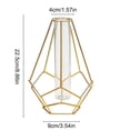 thumbnail image 3 of Votnto Gold Iron Hydroponic Vase with Glass Tube, Modern Wire Frame Flower Vase for Living Room Desktop Home Decor, Table Centerpiece, 3 of 6