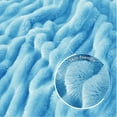 thumbnail image 7 of Exclusivo Mezcla Twin Size Flannel Fleece Blanket, Super Soft 3D Striped Jacquard Blanket for Bed, Lightweight Fuzzy Cozy Blankets, Blue, 60"x80", 7 of 7