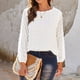 thumbnail image 3 of Women Top, Polyester Crewneck Long Sleeve Blouse Dot For Office ANGGREK Otros, 3 of 6