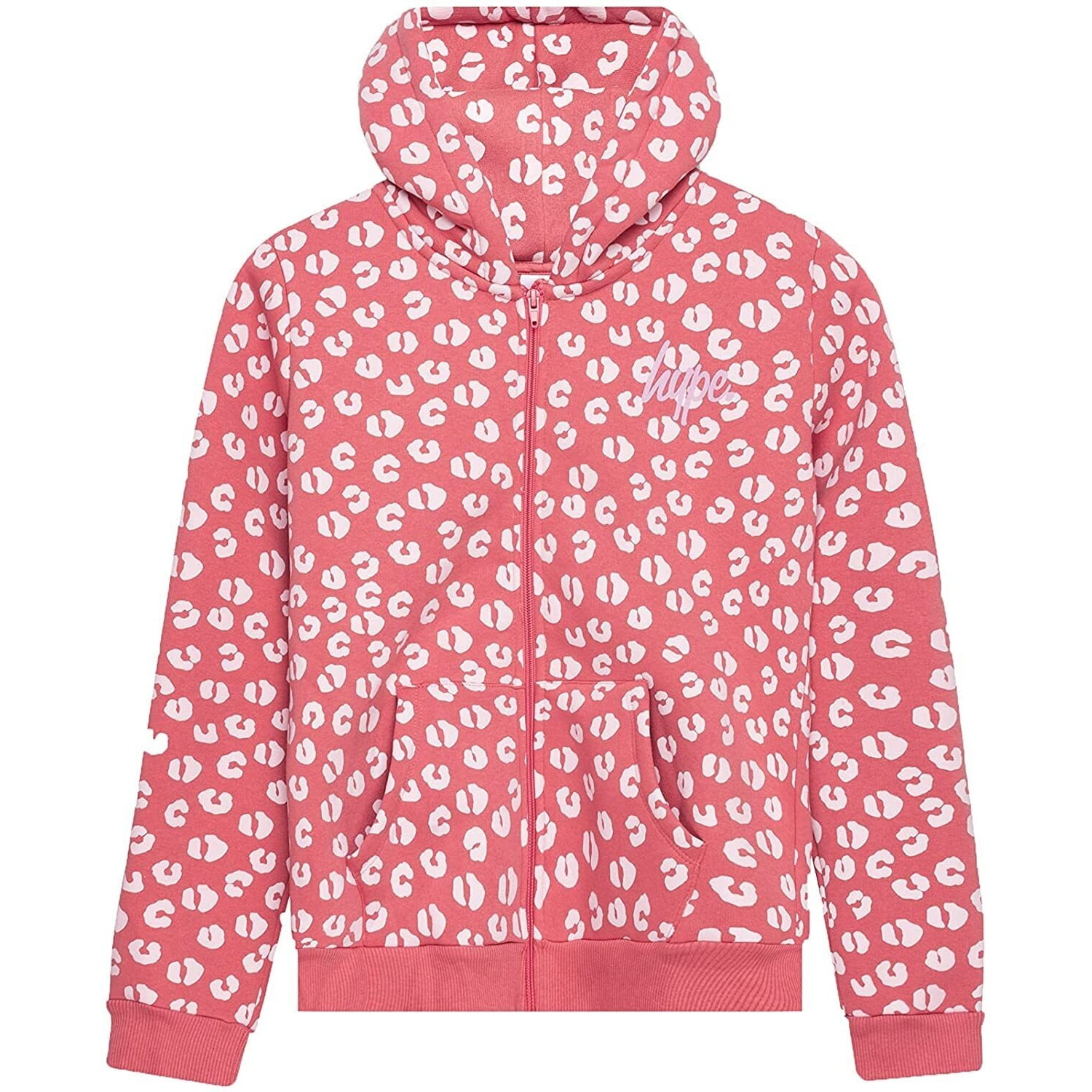 Hype Girls Leopard Print Hoodie 