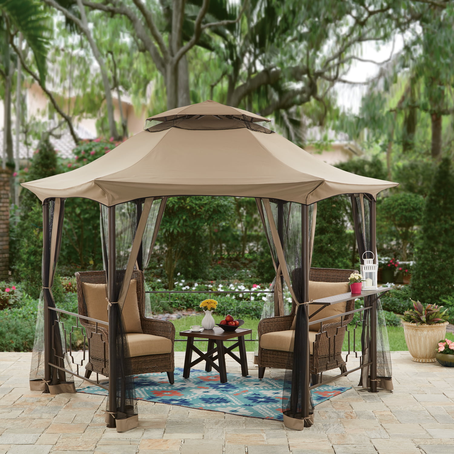 Better Homes Gardens Southern Pines 12 Hexagon Gazebo With