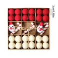 thumbnail image 3 of 30 bolas de fieltro de lana para decoración navideña de 3 cm, bolas colgantes para árbol de Navidad, 3 of 5