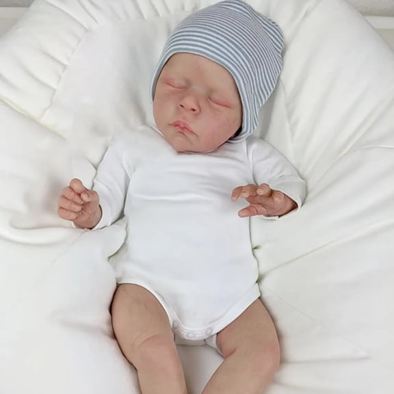 50 CM 3D-Paint Skin Cloth Body Soft Silicone Reborn Sleeping Baby Doll Toy For Girl Like Real Art Bebe