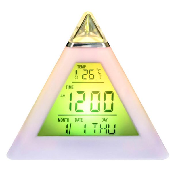 Despertador Led Digital Eléctrico, Reloj Despertador Con Batería Que Cambia De Color, Calendario De Dormitorio Para Niños Vogacara HA033820-00