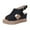 Black, variant on 2024 Women's Platform Wedges Shoes Dressy Summer Slingback Open Toe Wedges High Heels Beach Sandals Brown