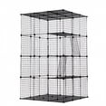 thumbnail image 4 of Immere 3-Tier Wire Cat Cage, Large Kennels Playpen with 3 Platforms, 3 Ramp Ladders and 4 Doors, 42" x 42" x 72", Black, 4 of 8