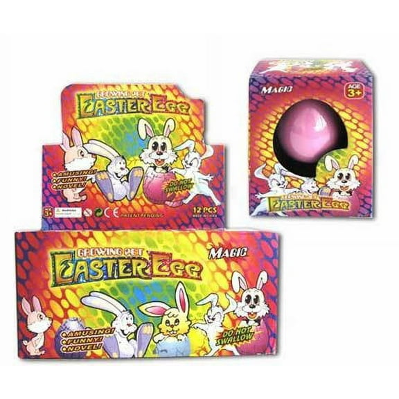 Hapros 1 Pack Magical Hatch and Grow Easter Egg Surprise Bunny in Water Toy - Hatching Easter Eggs Bunny Surprise Growing Toys - Great for Easter Basket Fillers and Party Favors (Assorted Egg Colors)