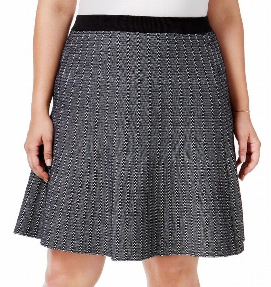 Rachel Rachel Roy New Black Women's Size 0x Plus Stretch Knit Skirt