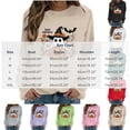 thumbnail image 3 of Women's Long Sleeve Crew Neck Sweatshirt Halloween Cute Ghost Pumpkin Graphic Relaxed Fit Casual Holiday Pullover Tops, 3 of 5