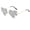 Gold white, variant on Metal Frame Sunglasses HD Lenses Eye Protection Trendy Heart Fire Design Universal Fit Sunglasses for Women and Men