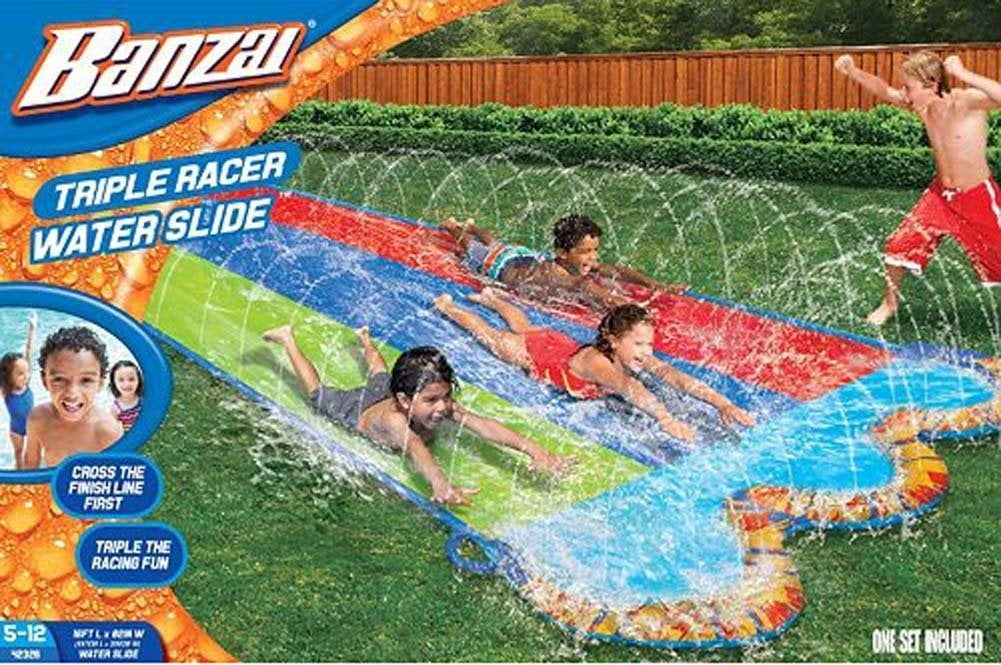 Banzai 42326 Triple Racer Water Splash Pool for sale online 