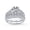 Silver, variant on Womens 3CT Solitaire Side Stones CZ Cubic Zirconia Engagement Ring Band Set Gold Plated Sterling Silver