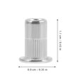 thumbnail image 3 of 40 Pcs River Nuts Stainless Flat Head Rivnut Thread Rivet Nuts Knurled Body Nuts, 3 of 7