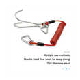 thumbnail image 2 of Double Head Dive Reef Rafting Hook Stainless Steel Reef Hook Spiral Coil Spring Cord Dive Safety Accessory - Blue, 2 of 8