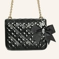 thumbnail image 2 of Unique Bargains 1 Pc Fashion Leather Bow Handbag Charm Bag Accessories Black, 2 of 5