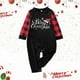 thumbnail image 2 of Pijamas familiares a juego con cuello redondo a cuadros, divertidos y estampados navideños, cómodos y holgados, de anime, 2 of 5